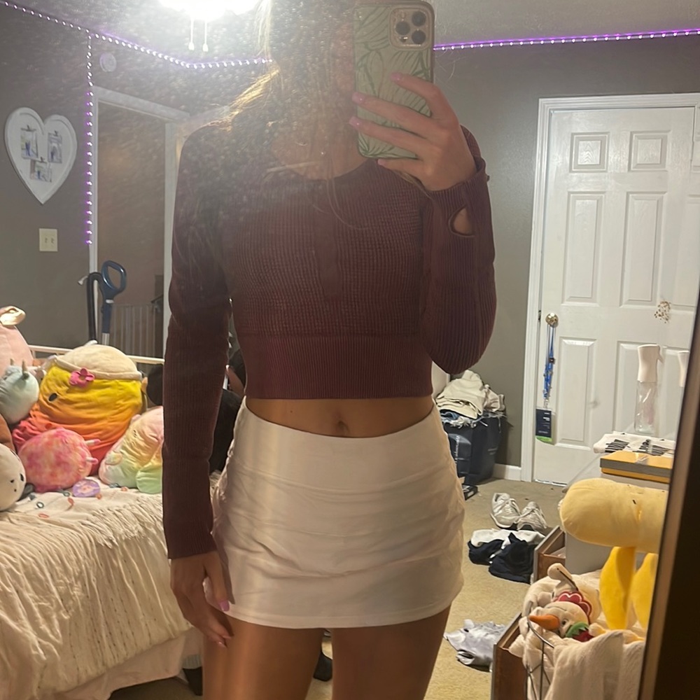 offline waffle crop top
